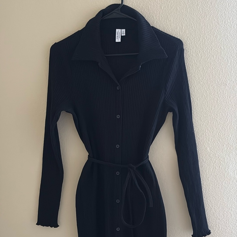 & Other Stories Button Up Ribbed Dress